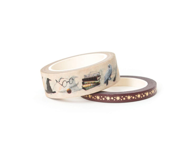 Paper House Productions Harry Potter Foil Accent 10 Piece Fan Favorites Washi Tape Pack with 5 15mm Rolls and 5 5mm Rolls - Image 5